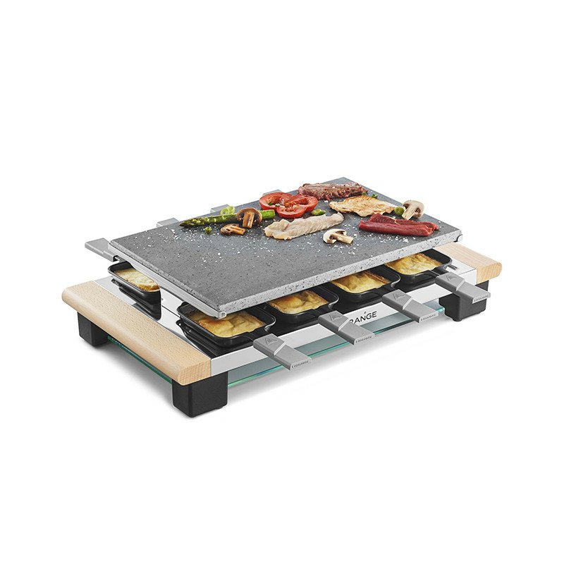 LAGRANGE Elegance raclette 8 personne(s) 1100 W Platine, Acier inoxydable, Bois