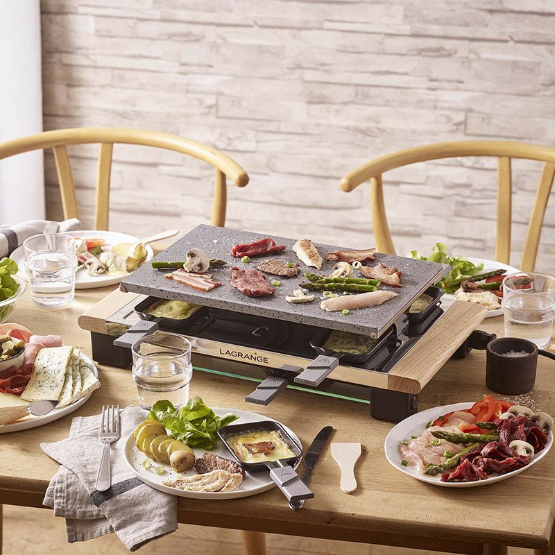 Appareil à raclette & Pierre 8 personnes - Élégance - 399012