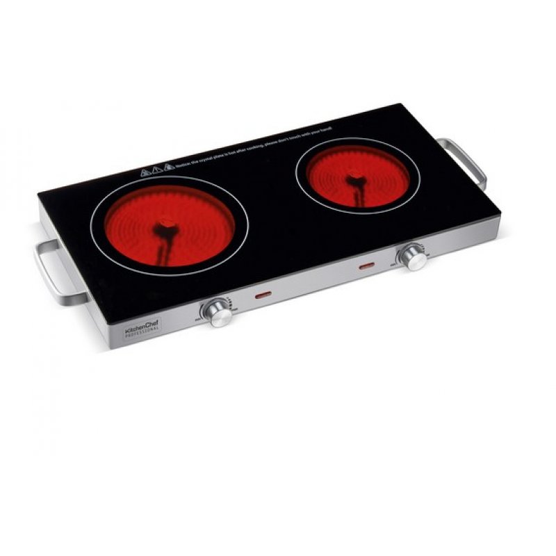 KitchenAid KCP-PV2800 hob Black, Stainless steel Countertop 56 cm Ceramic 2 zone(s)