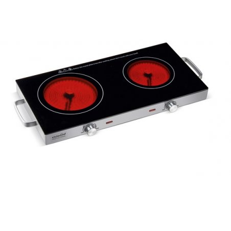 KitchenAid KCP-PV2800 plaque Noir, Acier inoxydable Comptoir 56 cm Céramique 2 zone(s)