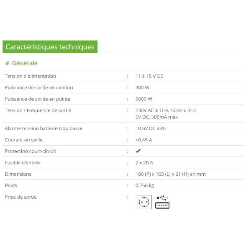 Convertisseur 12V - ACAL204