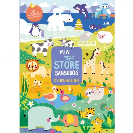 Room2Play - Giant Book of Senses - Baby Animals (Danish) - (R2P1529)