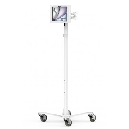Compulocks iPad Air M2 11" (2024), Apex Enclosure Rolling Cart - Rise Freedom Extended White