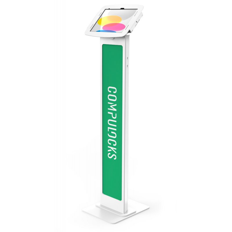 Compulocks iPad 10.9" 10th Gen Space Enclosure Brandable Floor Stand White
