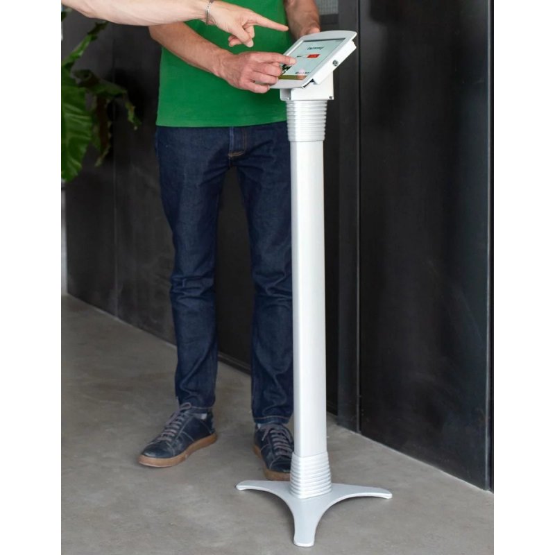 IPAD 10.2IN FLEX COUNTER STAND SPACE ENCLOSURE FLEX WHITE