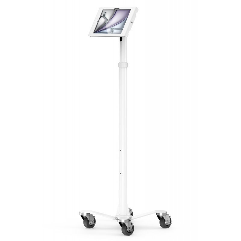 Compulocks iPad Air M2 11" (2024), Apex Enclosure Rolling Cart - Rise Freedom White