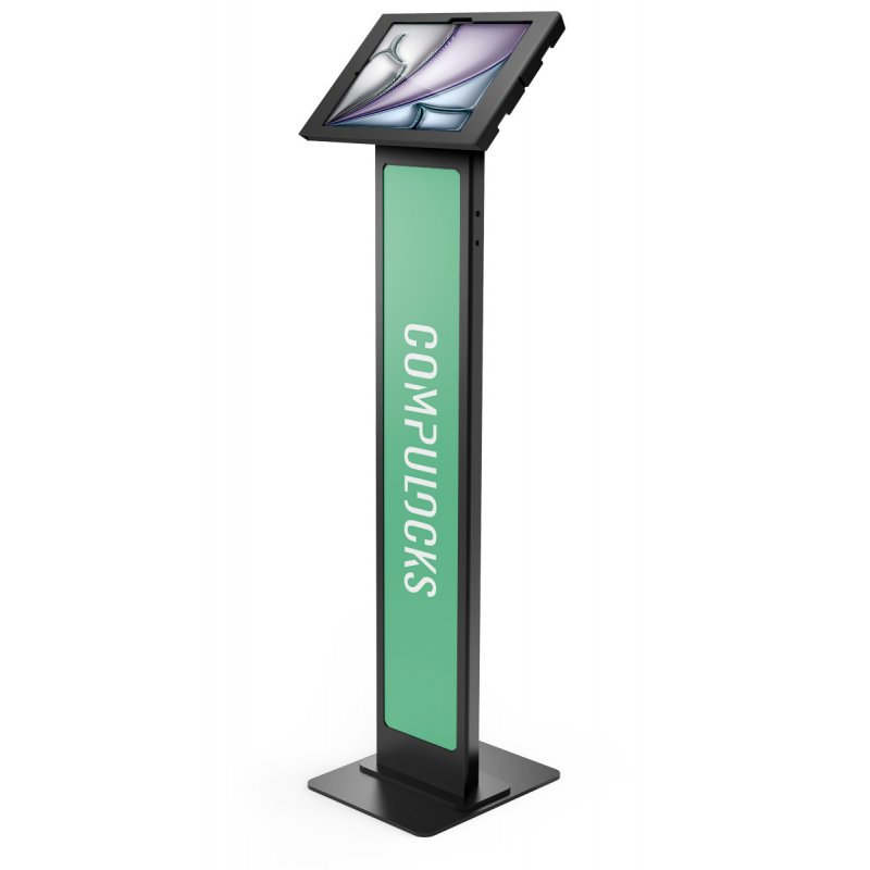 Compulocks iPad Air M2 13" (2024), Apex Enclosure Brandable Floor Stand - Black