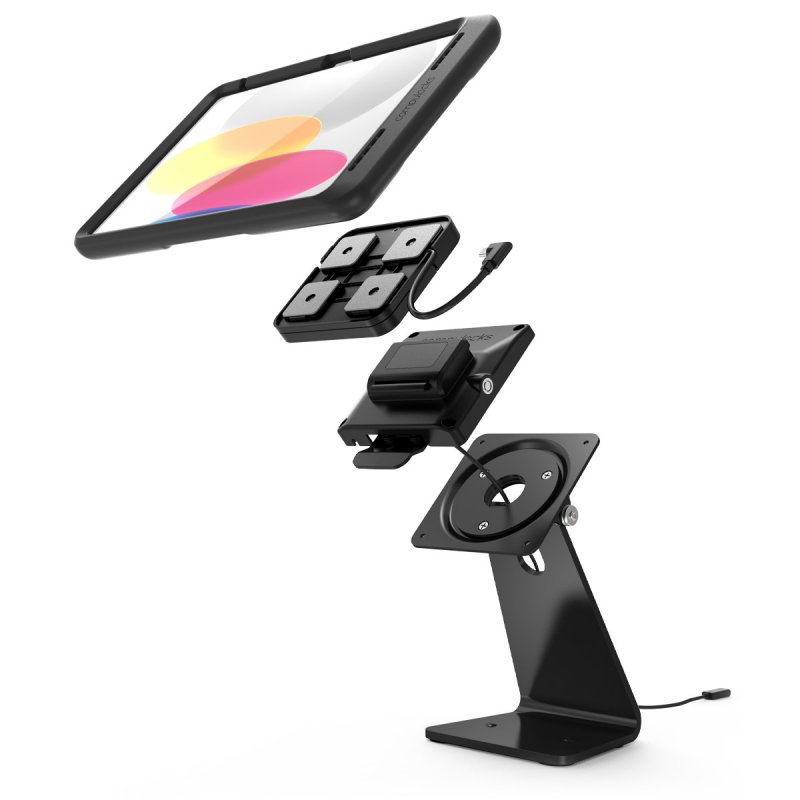 Compulocks iPad 10.9" 10th Gen PowerMove Rotating Counter Stand Black
