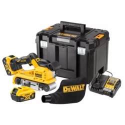 DeWALT - 18V XR Brushless cordless belt sander 75mm in TSTAK VI case (2X 5.0AH battery and charger)