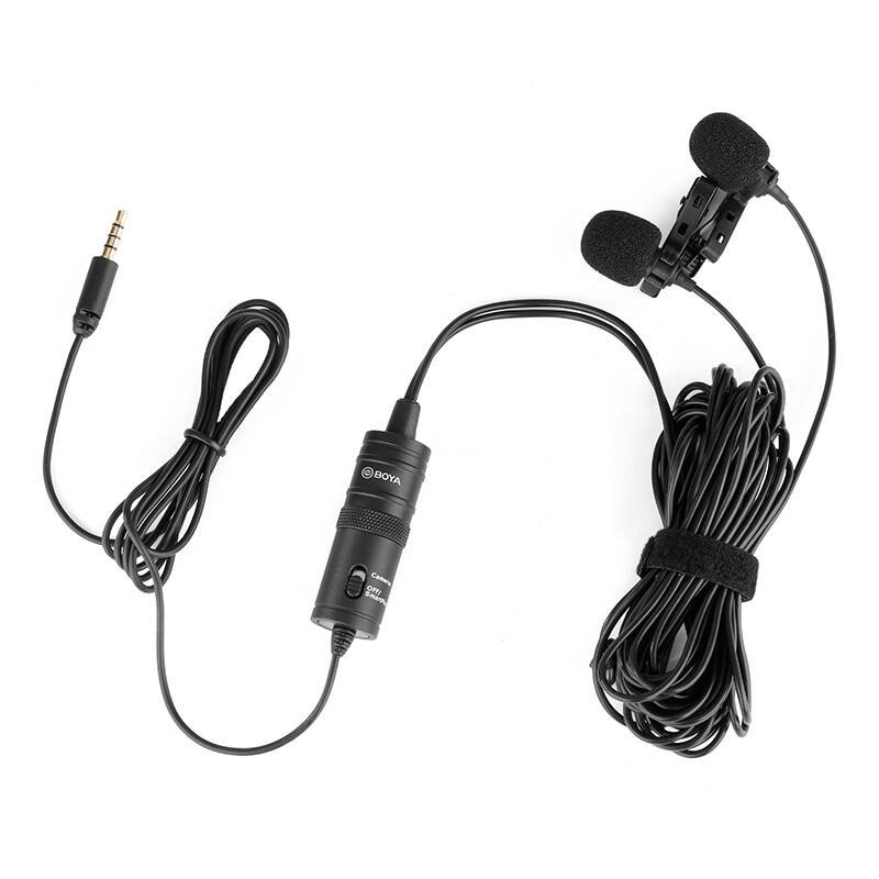 Boya - BY-M1DM Microphone Lavalier Dual 3,5mm 4,0m