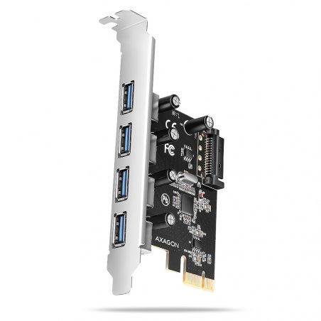 AXAGON PCEU-430RS Erweiterungskarte, PCIe 4.0 x1, 4x USB 3.0 - schwarz