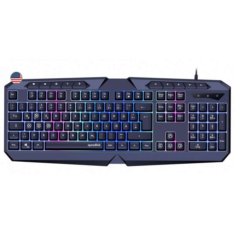 Speedlink - LUDICIUM RGB Rainbow Gaming Keyboard, black - US Layout
