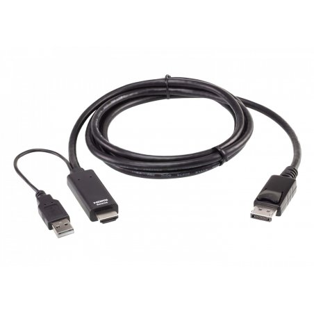 ATEN 2L-7D02HDP Câble HDMI 4K - DP 1,8m True 4K