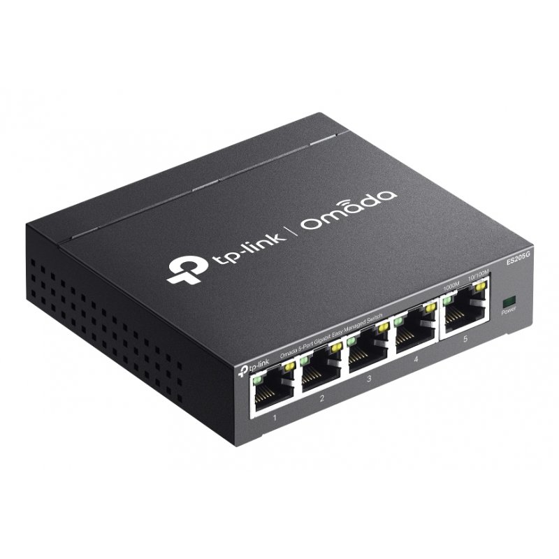 TP-LINK (ES205G) Omada 5-Port Gigabit Easy Managed Switch, 5x GB Ports, Metal Casing