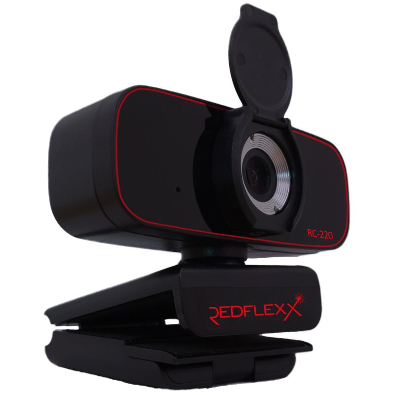 Redflexx REDCAM RC-220 Redline Full HD USB Webcam Videoqualität mit 1080p (1920x1080), H.264, Integriertes Mikrofon