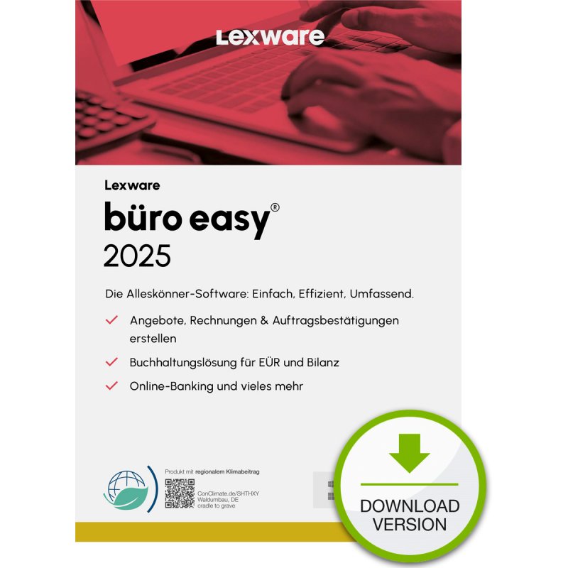 Lexware büro easy 2025 "unbegrenzte Laufzeit" Download Comptabilité