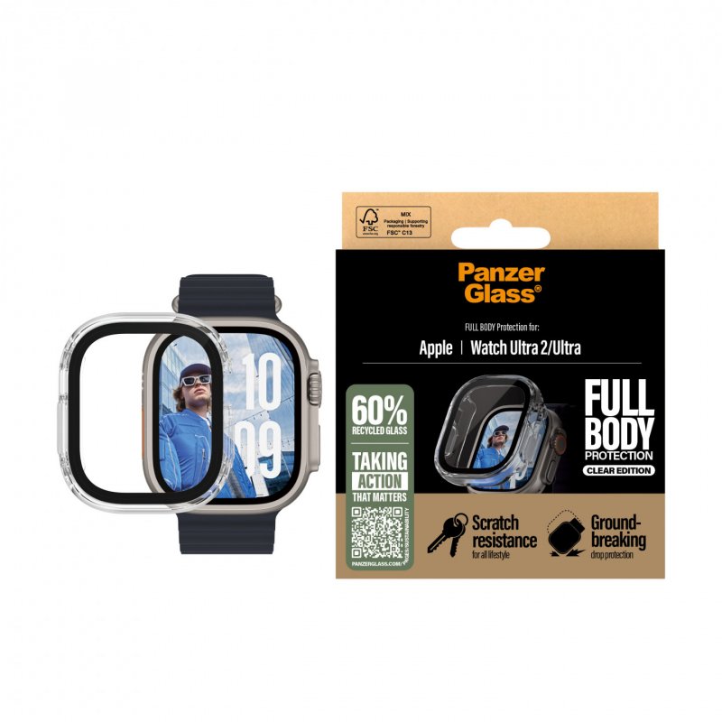 PanzerGlass - Screen Protector - Apple Watch Ultra 3 - FullBody - Transparrent