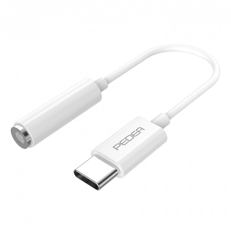 PEDEA USB-C auf 3,5mm Kopfhöreranschluss ,weiß, Klinkenadapter