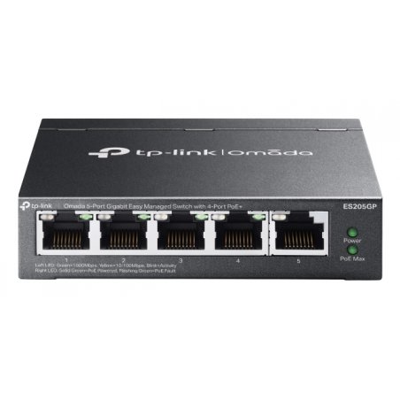 TP-Link Omada ES205G Géré Gigabit Ethernet (10/100/1000) Connexion Ethernet, supportant l'alimentation via ce port