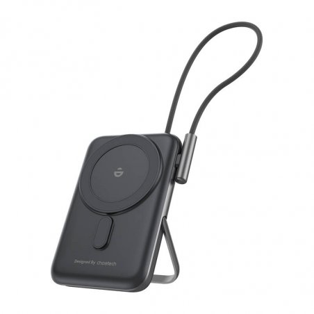 Choetech B735 magnetic powerbank 10000mAh 20W PD USB-C cable (black)