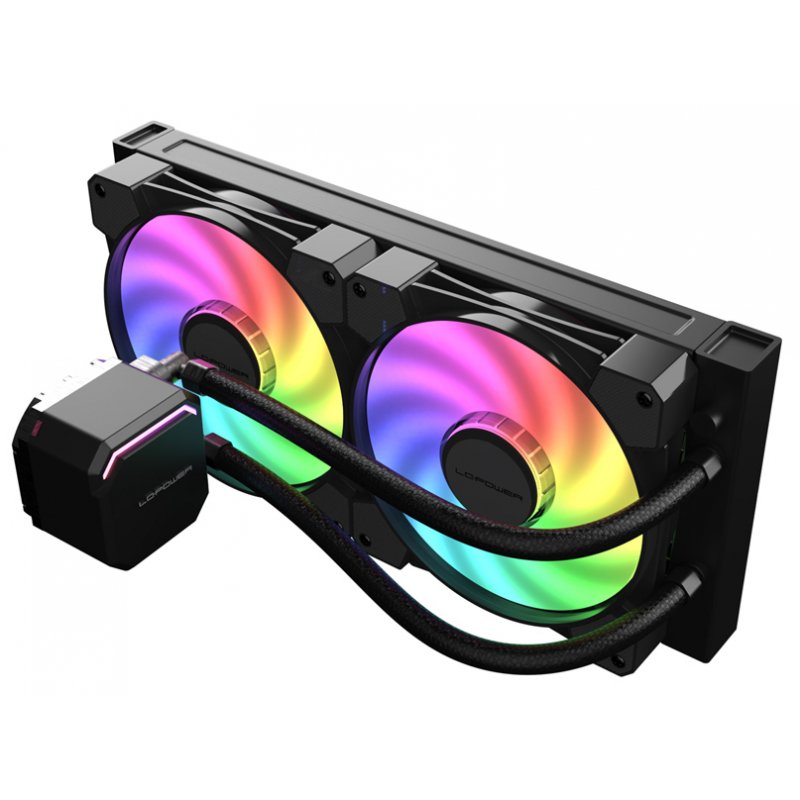 LC-Power LC-CC-280-B-ARGB computer cooling system Processor All-in-one liquid cooler 14 cm Black
