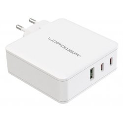 LC-Power Charger GaN 2x USB-C/USB-A 100W LC-GAN-100 Weiß