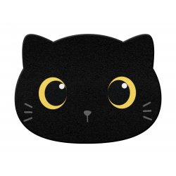 iTotal - Doormat BLACK CAT - Black