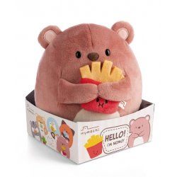 BIG FRIENDS - Ours Nomo avec frites - Peluche 27cm