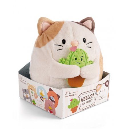 BIG FRIENDS - Chat Angy avec Cactus - Peluche 27cm