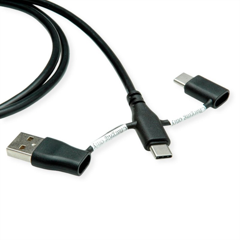ROLINE 11.02.8349 USB cable USB 2.0 1 m USB C USB A/USB C Black
