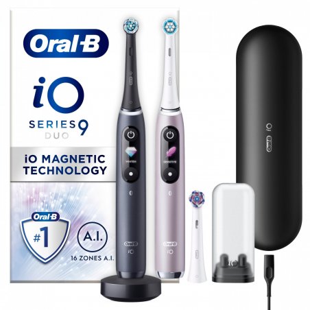 Oral-B - iO9 Duo Pack Black Onyx & Rose Quartz Electric Toothbrush