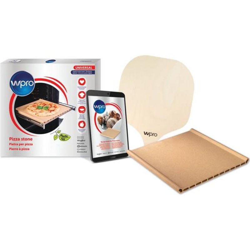 Pierre à pizza : contient une plaque en terre cuite, une pelle d'enfour