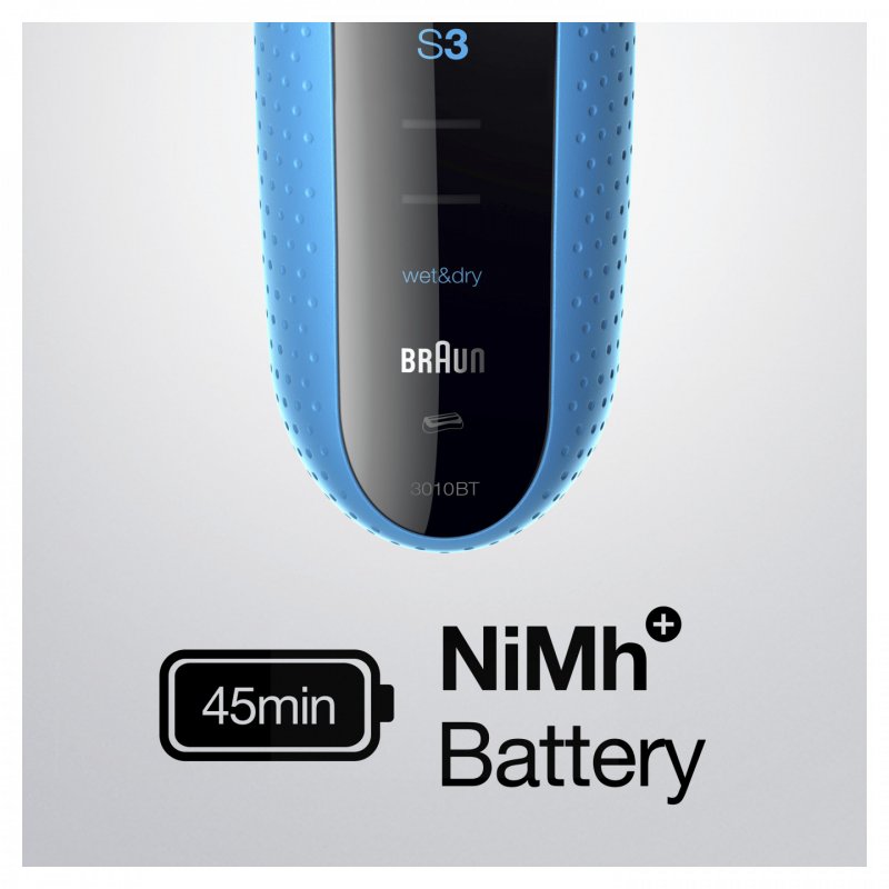 Braun Series 3 Shave&Style 3010BT Foil shaver Trimmer Black, Blue