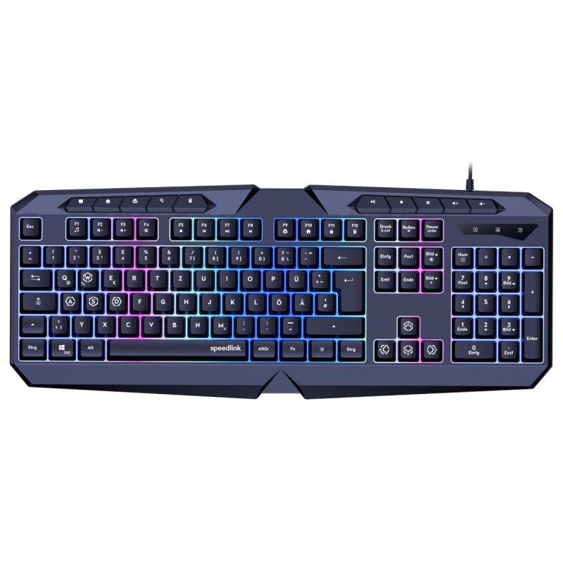 Speedlink LUDICIUM RGB Rainbow Gaming Tastatur, schwarz