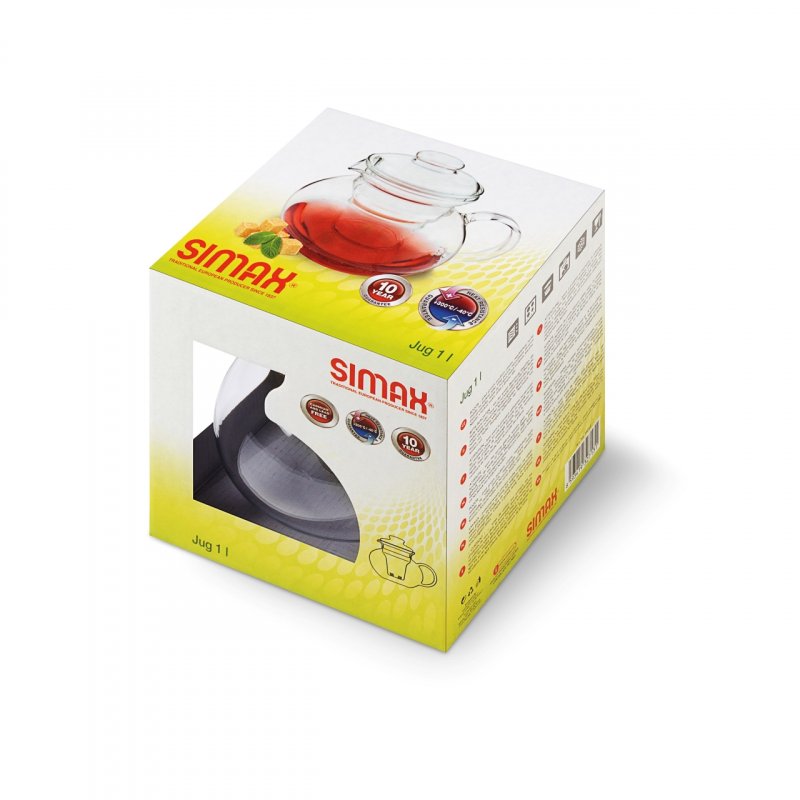 Théière Eva avec filtre en verre, contenance 1L, dimensions 186 x 164 mm - verre borosilicate-très haute résistance