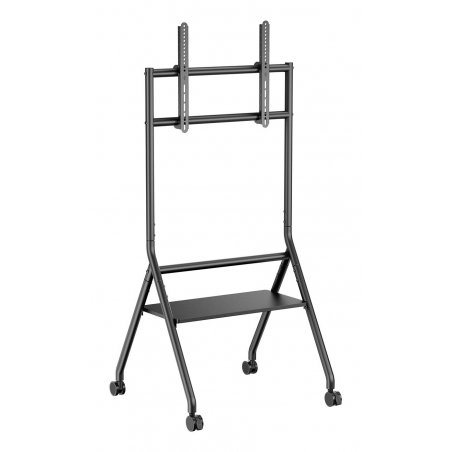 SOPORTE AISENS SUELO RUEDAS BANDEJA PANTALLA 80KG DE 37-86 NEGRO
