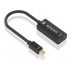 CONVERSOR AISENS MINI DP/M A HDMI/H 4K@60HZ NEGRO, 15CM