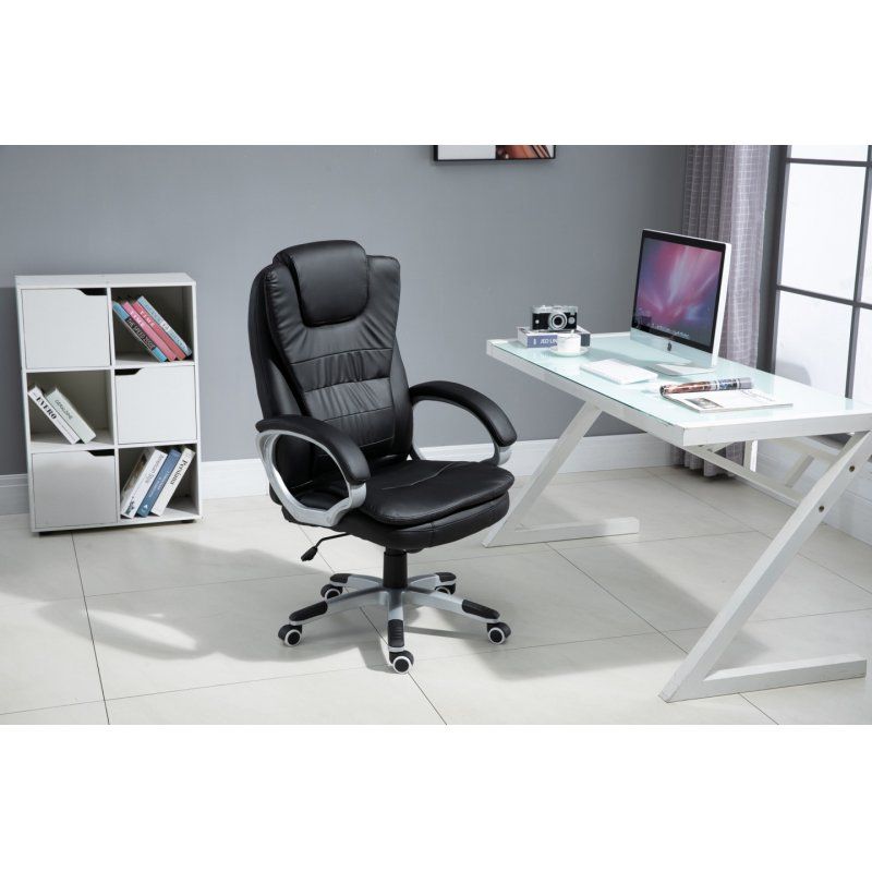 Activejet Fauteuil de bureau avec massage, chauffant YK7304 noir