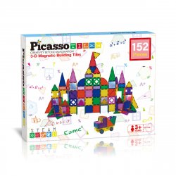 Picasso Tiles - 3-D Magnetic Building Set (152 pcs) (PT152)