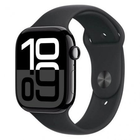 Apple Watch Series 10 GPS 42mm Jet Black Alu Case, Black Sport Band S/M EU MWWE3