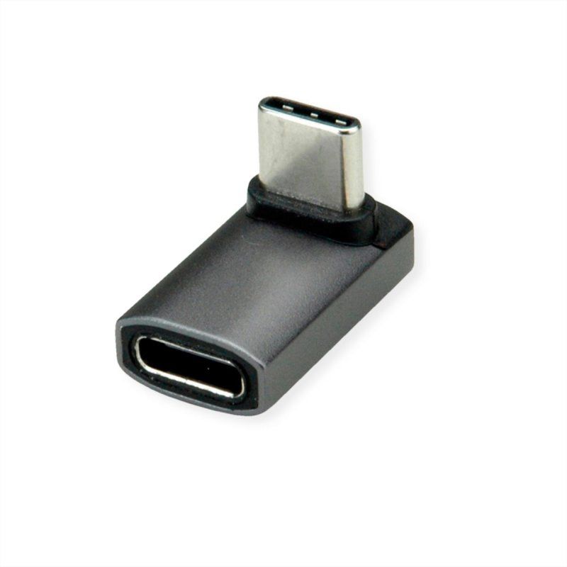 ROLINE Adaptateur USB4 40G 5A C M ANGLE / F Alu gris argenté