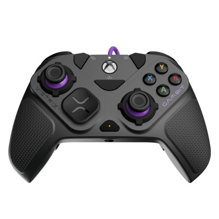 PDP 049-006-GY accessoire de jeux vidéo Noir, Gris, Violet USB Manette de jeu Analogique/Numérique PC, Xbox One, Xbox
