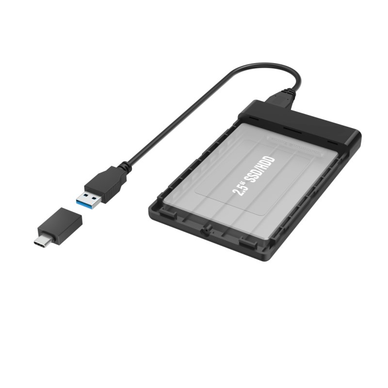 Hama 2.5" SATA Drive Caddy, USB-A 3.2 Gen1 (USB-C Adapter), USB Powered