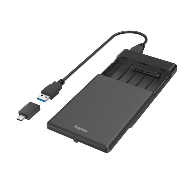 Hama 2.5" SATA Drive Caddy, USB-A 3.2 Gen1 (USB-C Adapter), USB Powered