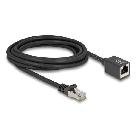 DeLOCK 90317 câble de réseau Noir 3 m Cat6a S/FTP (S-STP)