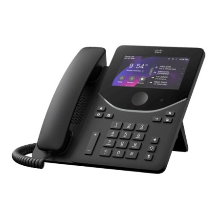 Cisco DESK PHONE 9871 CARBON téléphone fixe Noir, Charbon LCD Wifi