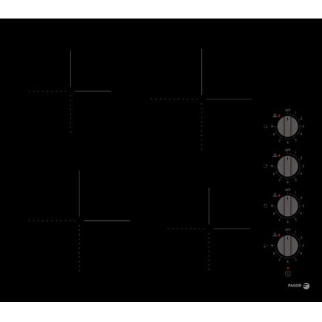 Fagor FAVM3540 plaque Noir Intégré 60 cm Céramique 4 zone(s)