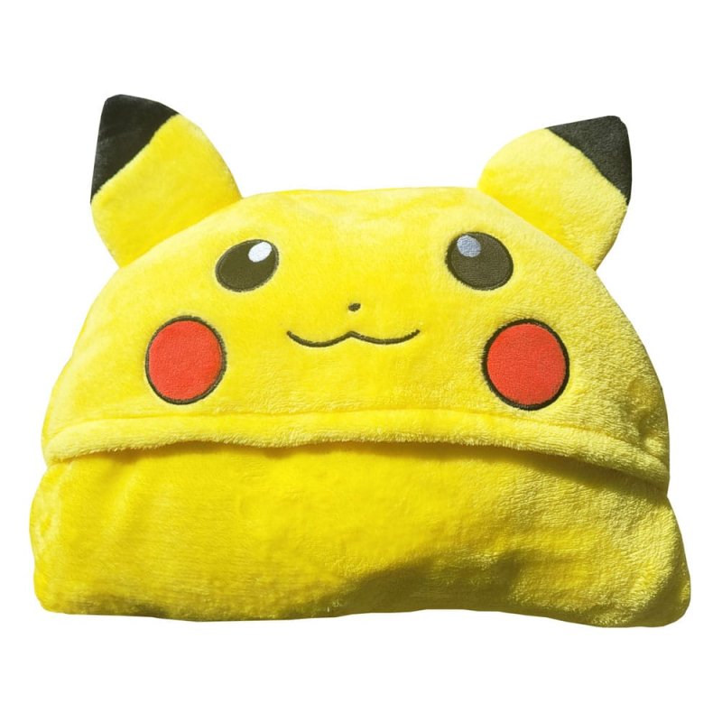 Pokémon Coral couverture à capuche Pikachu 120 x 150 cm