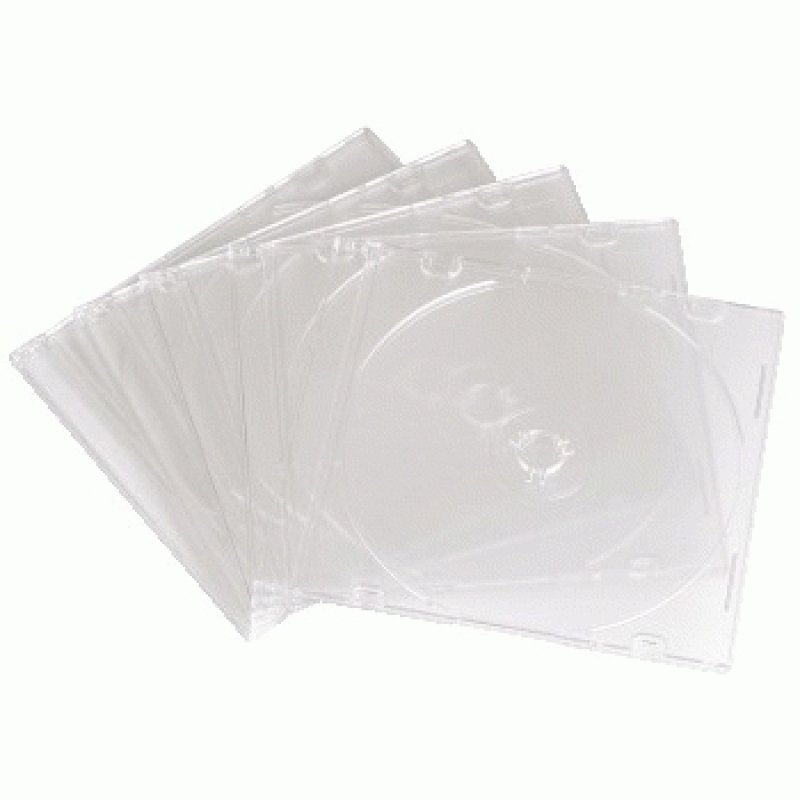 Hama CD/DVD/Blu-Ray Slim Jewel Cases x10, Transparent