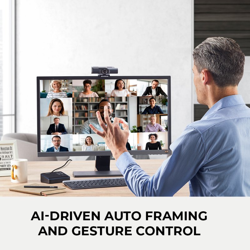 AVERMEDIA Webcam Ultra HD 4K Grand angle USB 3.0 PW515 Capteur Sony STARVIS 4K A